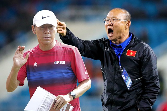 Tuyển Việt Nam của thầy Park sẽ đấu với Indonesia do HLV Shin Tae Yong cầm quân tại bán kết AFF Cup 2022. Ảnh: Vietnamnet.