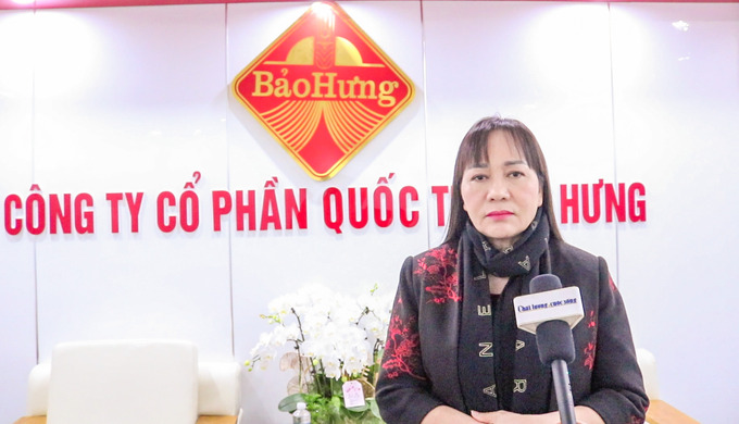 Bà Phan Thị Châm - Chủ tịch Hội đồng quản trị Công ty CP Quốc tế Bảo Hưng. (Ảnh Văn Trì)