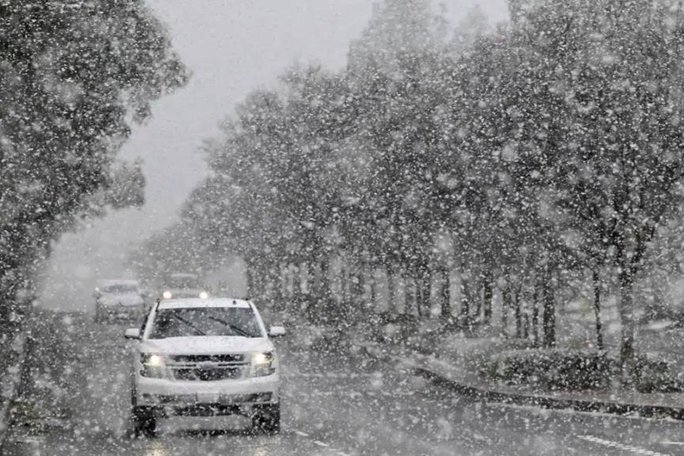 California được đặt trong tình trạng cảnh báo bão tuyết hiếm gặp. Ảnh: AP    