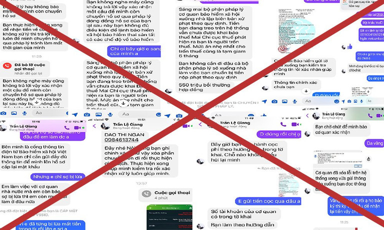 Một số tin nhắn lừa đảo do người dân cung cấp