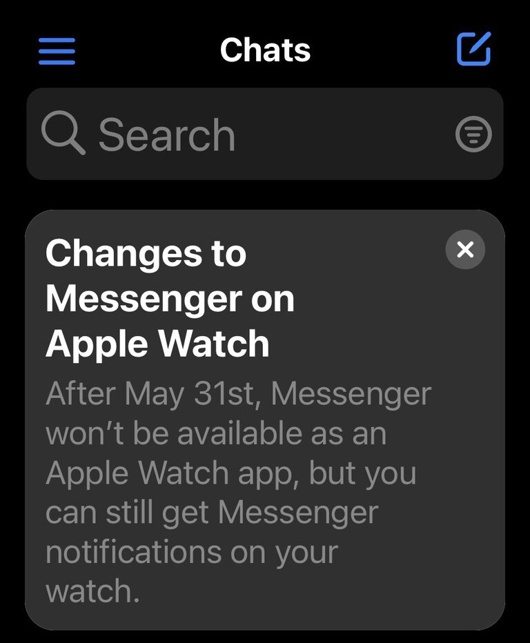 Thông báo một số người dùng nhận được liên quan tới Facebook Messenger.