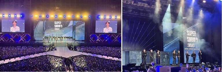Nhóm nhạc nam Super Junior (Hàn Quốc) tổ chức concert tại sân vận động Quân khu 7 (TP.HCM) hôm 11/3. Ảnh: Minh Hạo.
