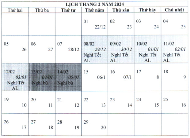 Phương án người lao động sẽ nghỉ 2 ngày trước Tết và 5 ngày Tết được cho là hài hòa về số ngày nghỉ trước và sau Tết được Bộ Lao động - Thương binh và Xã hội và Bộ Nội vụ thống nhất.