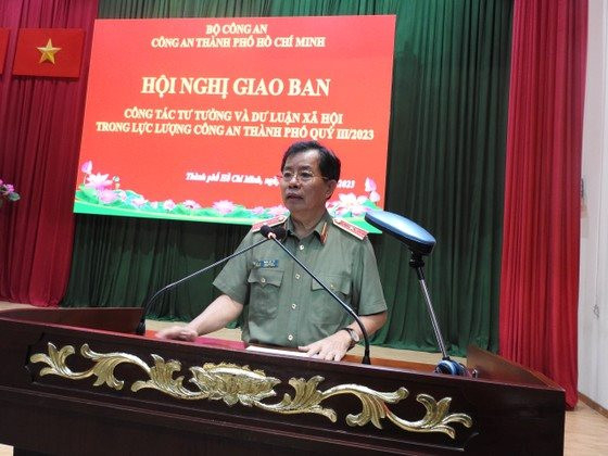 Thiếu tướng Trần Đức Tài, Phó giám đốc Công an TP.HCM phát biểu chỉ đạo