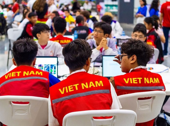Các đội của Việt Nam tranh tài tại World Robot Olympiad 2023 - Ảnh: WRO 2023