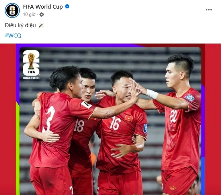FIFA dành lời khen cho ĐT Việt Nam.(Ảnh chụp màn hình)