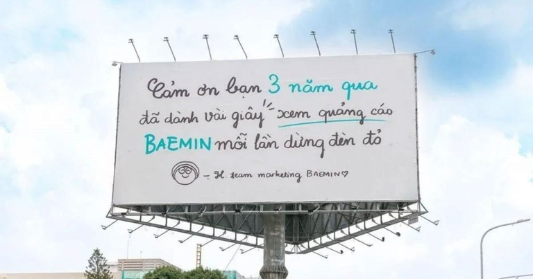 Những biển quảng cáo gây ấn tượng của Baemin tại TP.HCM - Ảnh: TL 
