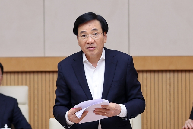 Bộ trưởng, Chủ nhiệm VPCP Trần Văn Sơn phát biểu tạị cuộc họp - Ảnh: VGP/Nhật Bắc