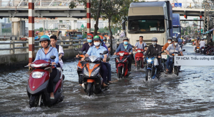 TP HCM đối mặt với nguy cơ ngập do triều cường dâng cao trong nhiều ngày tới - Ảnh: LÊ VĨNH    