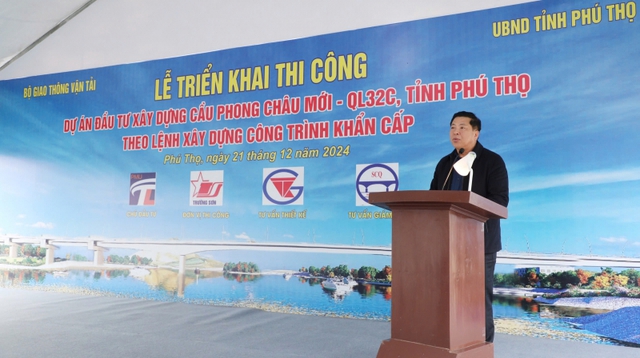 Khởi công xây dựng cầu Phong Châu mới, đưa vào khai thác trong năm 2025- Ảnh 1.