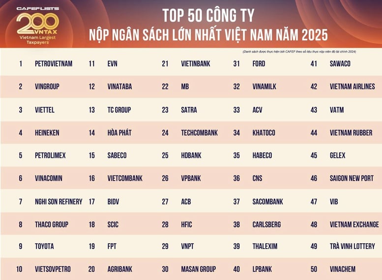 200 doanh nghiệp nộp ngân sách lớn nhất Việt Nam: Tổng nộp 794.000 tỷ đồng- Ảnh 1.