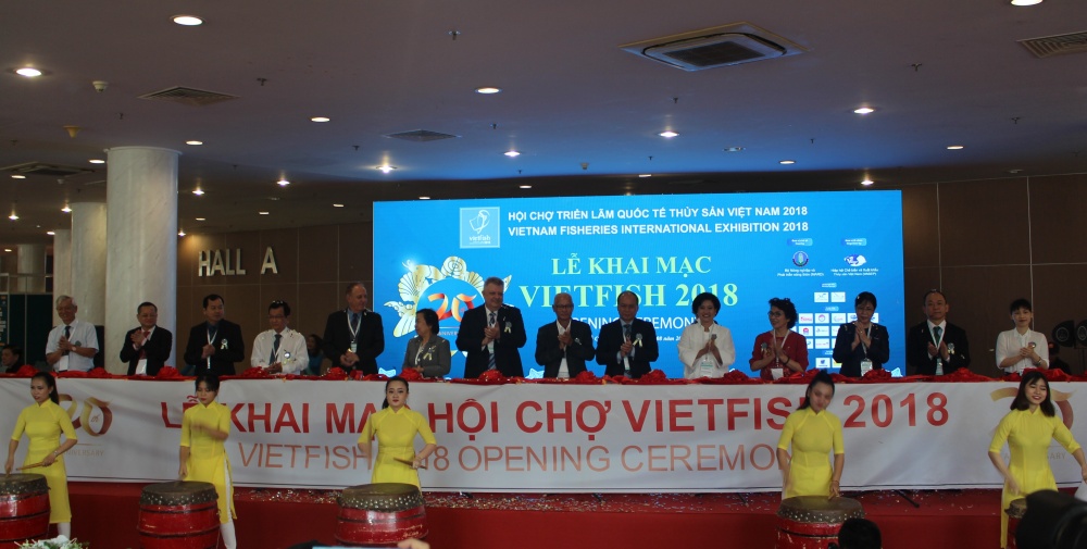 Hội chợ triển lãm thủy sản quốc tế Vietfish 2018 đã chính thức khai mạc vào sáng 22/8/2018