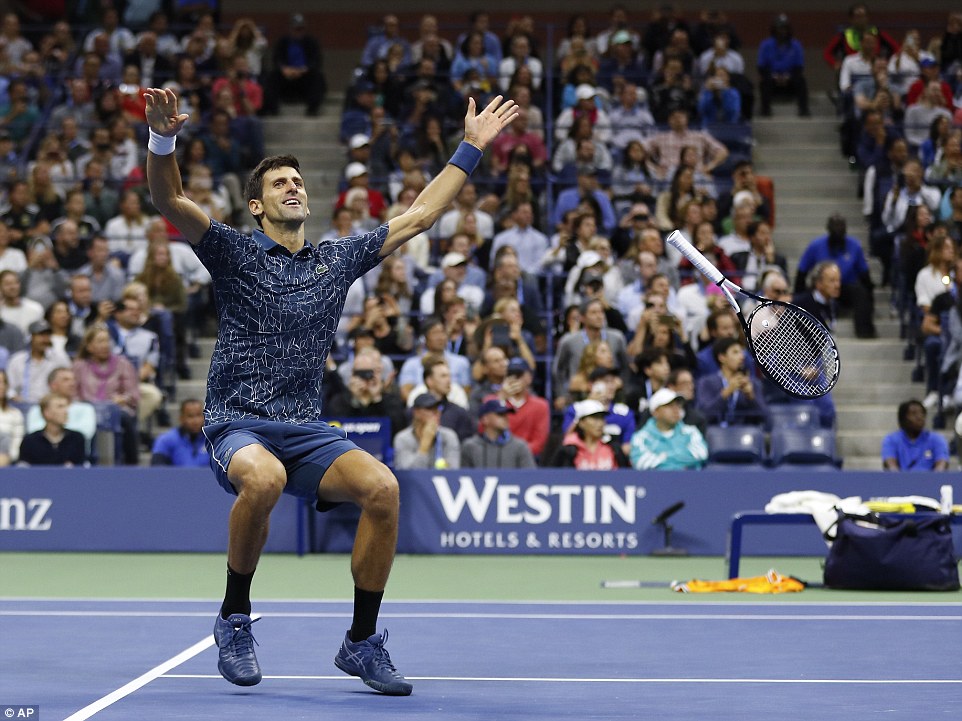 Niềm vui chiến thắng của Novak Djokovic