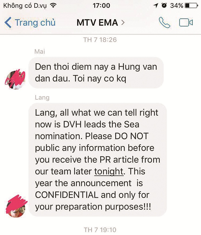 Cuộc trao đổi giữa đại diện MTV Việt Nam và Mr Đàm.