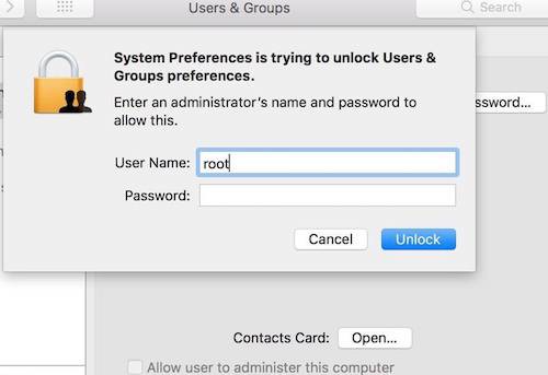 Người dùng có thể truy cập quyền quản trị mà không cần mật khẩu.
