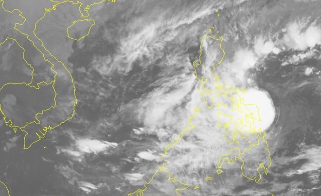 Hình ảnh vệ tinh của bão Kai-tak. Ảnh: NCHMF.