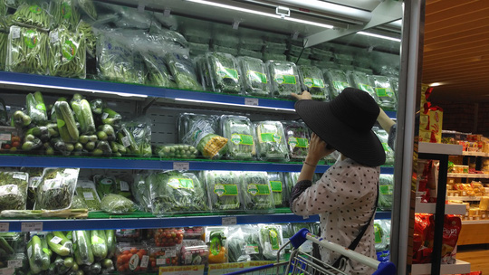 Một số loại rau baby được bày bán ở hệ thống siêu thị Co.opmart