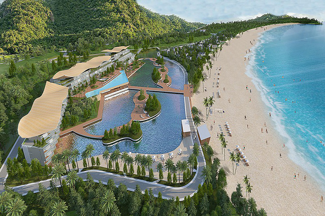 Khu nghỉ dưỡng cao cấp Furama Vân Hải, trên đảo Quan Lạn, huyện Vân Đồn quy mô khách sạn đẳng cấp 5 sao, tổng vốn đầu tư gần 1.200 tỷ đồng.