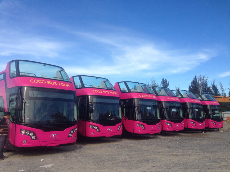 Tập đoàn Empire đưa vào vận hành 12 xe buýt 2 tầng, mui trần tại Đà Nẵng (Ảnh: T.S)