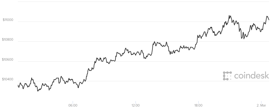 Giá bitcoin hôm nay 2/3 đang vững vàng tiến lên