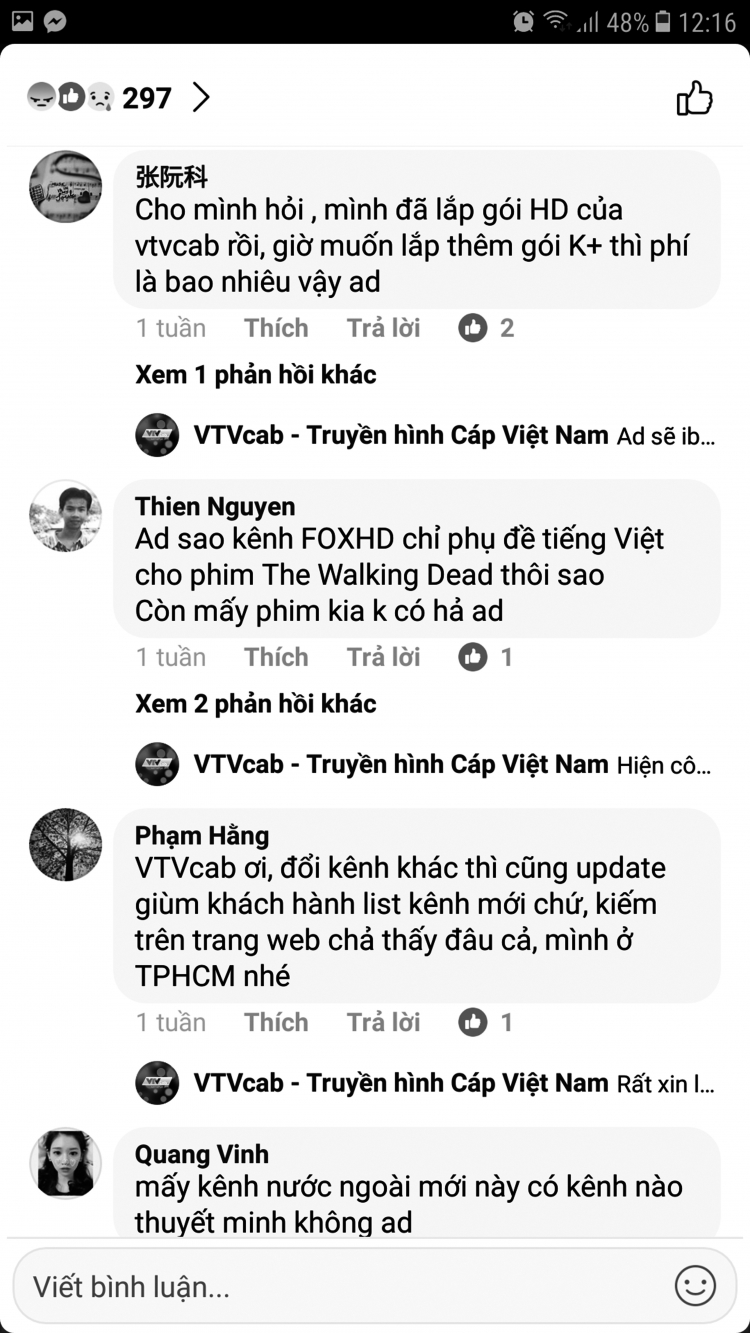 Nhiều khách hàng của VTVcab “kêu ca” trên mạng xã hội.