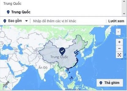Facebook hiển thị sai trái quần đảo Hoàng Sa, Trường Sa của Việt Nam trên bản đồ của Trung Quốc - Ảnh chụp màn hình