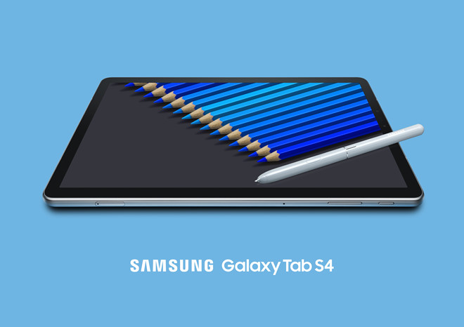 Galaxy Tab S4 có thiết kế nguyên khối, cho cảm giác cứng cáp.