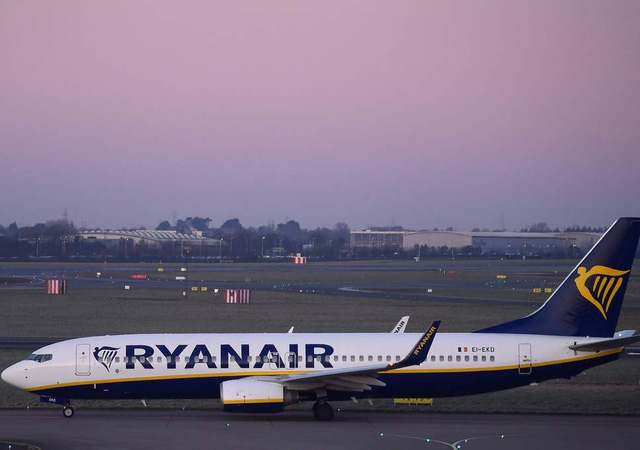 Sự cố xảy ra trên chuyến bay của hãng hàng không Ryanair tại sân bay quốc tế ở Ireland