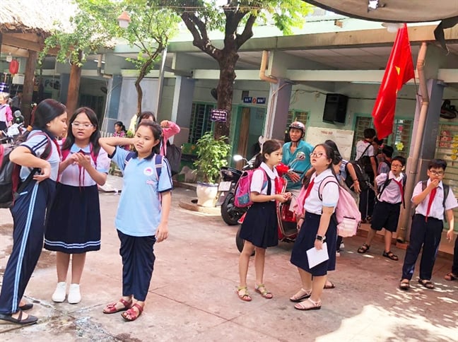 Học sinh Trường tiểu học Trần Văn Ơn