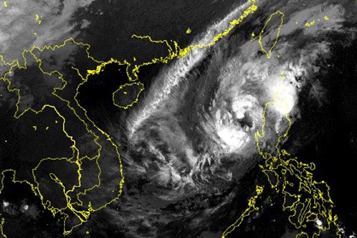 Ảnh mây vệ tinh của bão Yutu - Nguồn: Trung tâm dự báo khí tượng thủy văn quốc gia