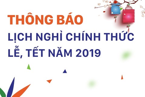 Tết Nguyên đán 2019 người lao động được nghỉ tổng cộng 9 ngày...