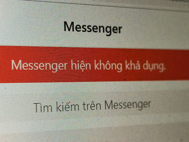 Facebook Messenger cũng gặp sự cố  