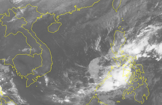 Hình ảnh mây vệ tinh của áp thấp nhiệt đới - nguồn: Trung tâm dự báo khí tượng thủy văn quốc gia    