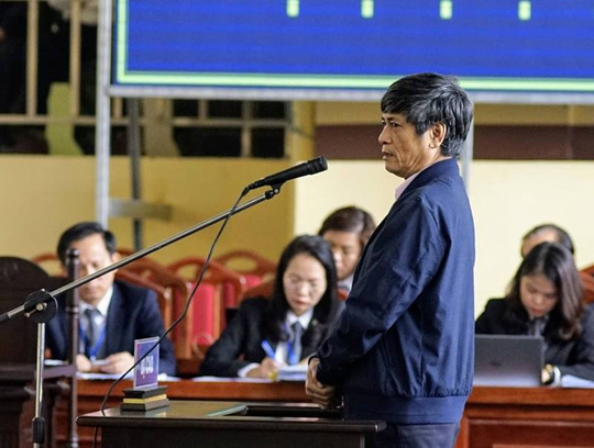 Ông Nguyễn Thanh Hóa tại phiên tòa    