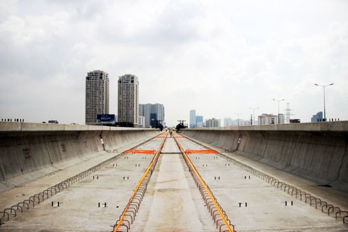Dự án metro số 1 (Bến Thành - Suối Tiên) đang được triển khai thực hiện. Ảnh: GIA MINH