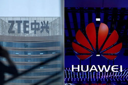 Hai công ty Huawei, ZTE đang đối mặt nhiều sức ép từ chính quyền Tổng thống Mỹ Donald Trump Ảnh: EPA-EFE/REUTERS