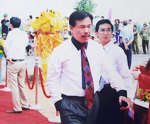 Ông Võ Nhật Thăng trong ngày khởi công dự án KĐT Kim Chung - Di Trạch năm 2008. Đến nay dự án vẫn trong tình trạng 