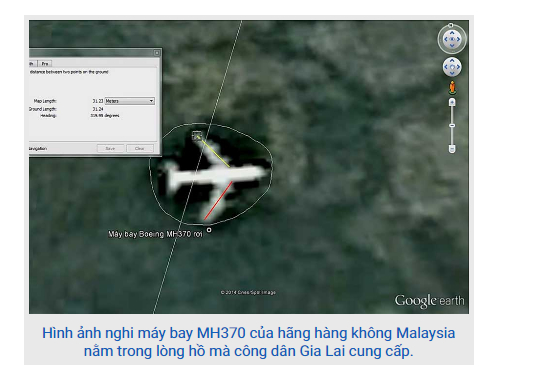 Người dân cung cấp hình ảnh nghi vị trí máy bay MH370 rơi.      