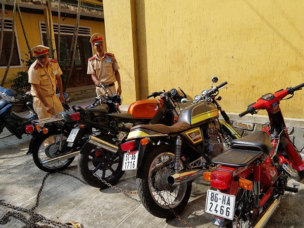 Những chiếc xe mô tô không rõ nguồn gốc xuất xứ đang bị cơ quan chức năng tỉnh Thừa Thiên Huế tạm giữ    