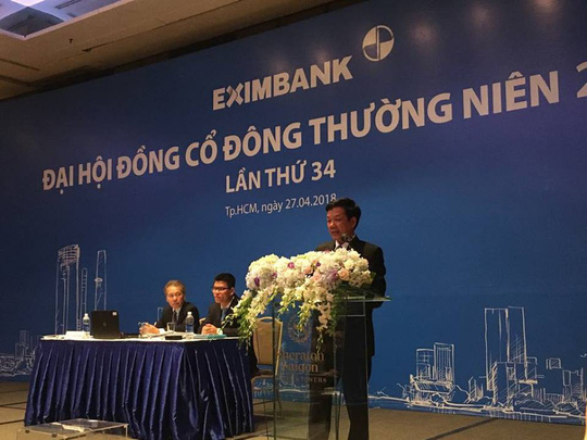 Tổng giám đốc Eximbank Lê Văn Quyết cho biết đã định hướng xin HĐQT không tiếp tục ở vị trí CEO. Ảnh: Thái Phương    