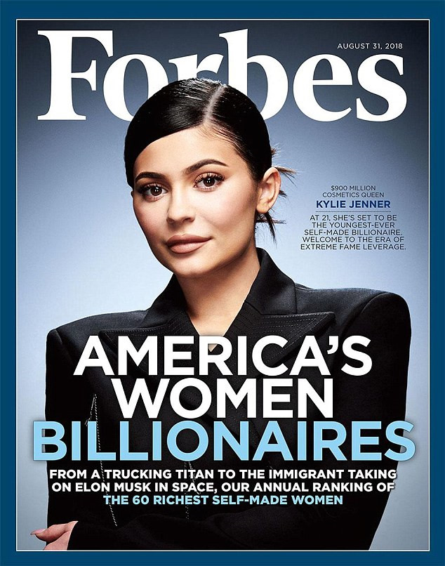 Kylie Jenner trên trang bìa tạp chí Forbes số mới nhất