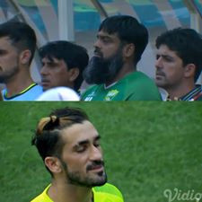 Bên cạnh các pha bóng đẹp mắt trên sân cỏ, kiểu tóc thú vị của thủ môn đội tuyển Olympic Pakistan cũng được nhiều người chú ý.