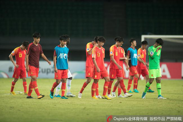 Đội trẻ Trung Quốc lại thất bại cay đắng ở giải trẻ ở khu vực châu Á