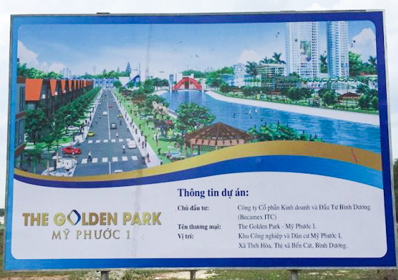 Lãnh đạo Sở Xây dựng tỉnh Bình Dương khẳng định, dự án The Golden Park Mỹ Phước 1 của Becamex ITC không có tên trong hồ sơ quy hoạch trên địa bàn thị xã Bến Cát.