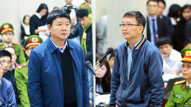 Vụ án tham nhũng được chú ý nhiều nhất 2018 tại Việt Nam là vụ án Đinh La Thăng, Trịnh Xuân Thanh và đồng phạm - Ảnh: Reuters.