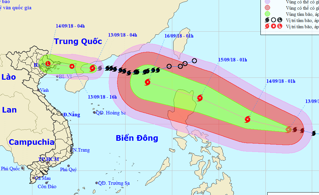 Bão số 5 áp sát Móng Cái, siêu bão Mangkhut 'nối gót' vào Biển Đông