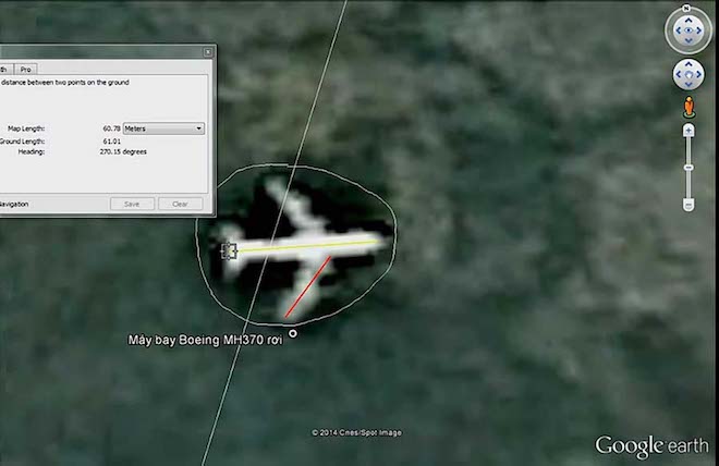Người dân cung cấp hình ảnh nghi vị trí máy bay MH370 rơi.   
