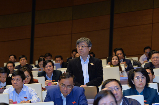 ĐB Trương Trọng Nghĩa (TP HCM) phát biểu tại phiên thảo luận. Ảnh: Nguyễn Nam