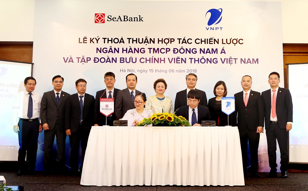 Lễ ký thỏa thuận hợp tác chiến lược SeABank và VNPT diễn ra vào ngày 15/6 tại Hà Nội.