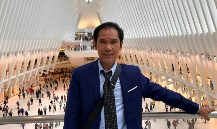 Nhà báo Võ Hồng Quỳnh trong một chuyến công tác tại Australia vào tháng 3/2018